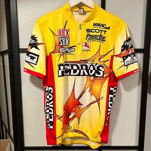 Giordana Pedro's Cycling Jersey Men's Size XXL Yellow Italy